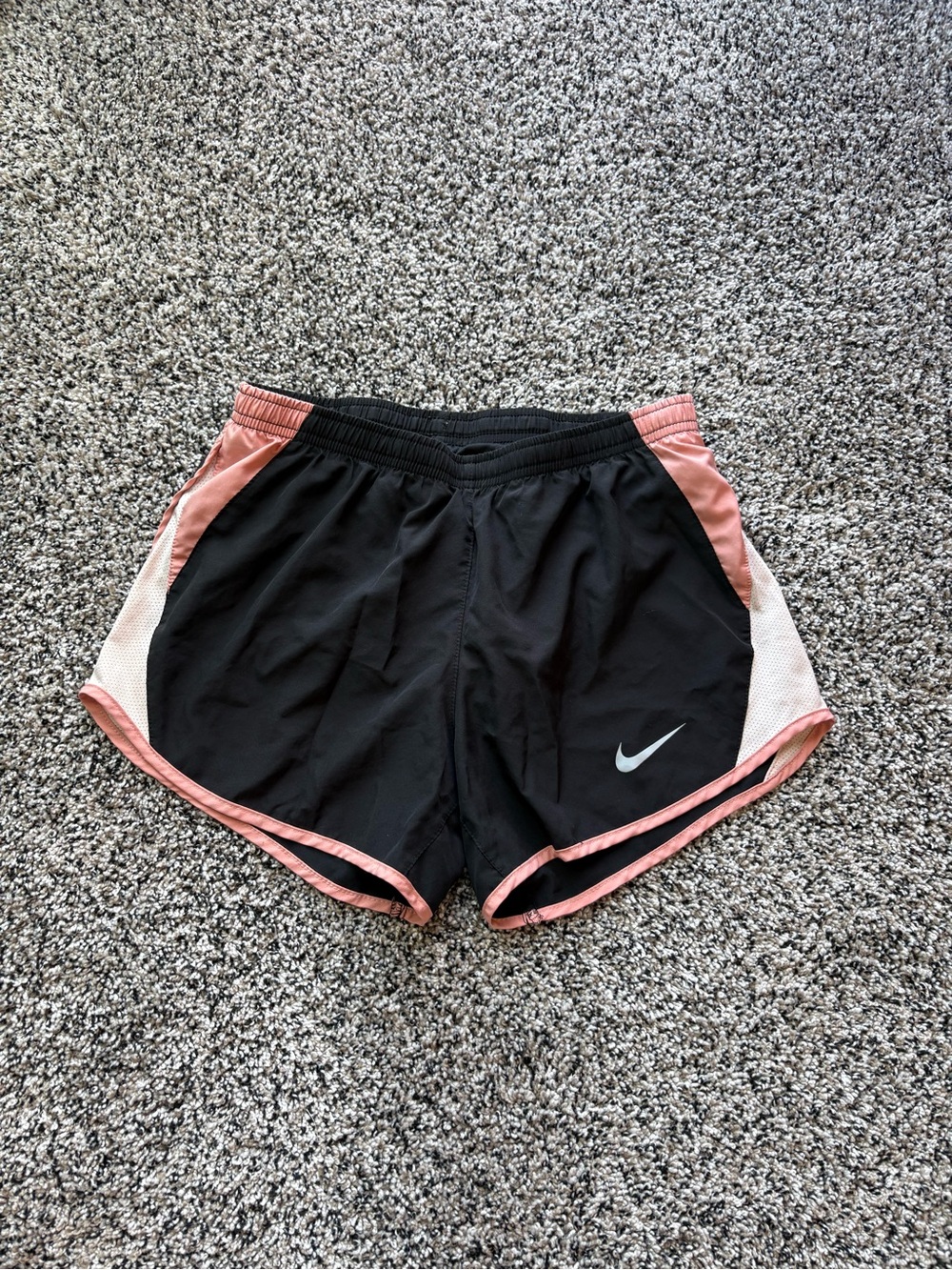 Nike Black Athletic Shorts with Pink Trim